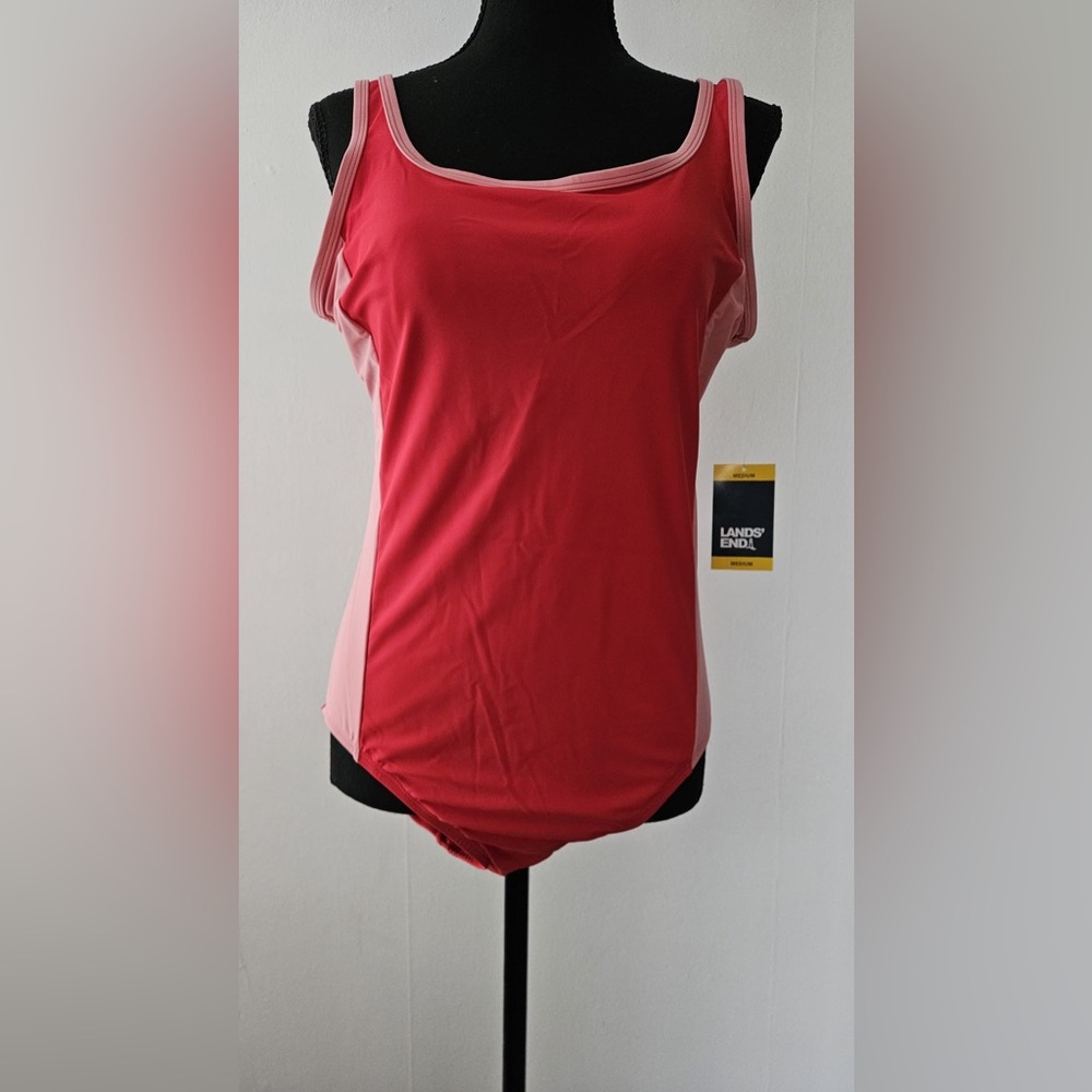 Lands' End Women's Scoop Neck One-Piece Swimsuit NWT - Picture 4 of 5